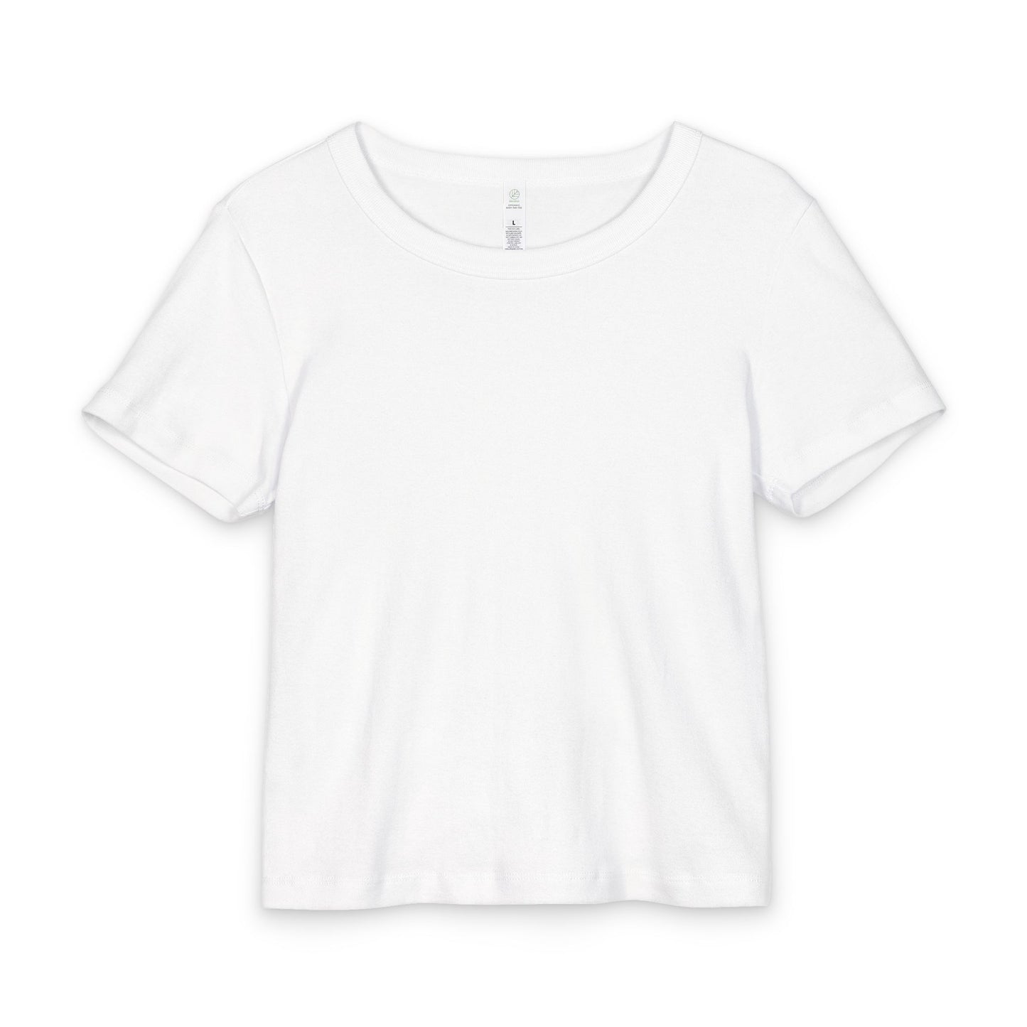 Organic Rib Baby Tee — Slim Fit Flattering Ribbed Baby Tee