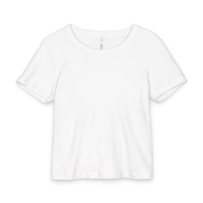 Organic Rib Baby Tee — Slim Fit Flattering Ribbed Baby Tee