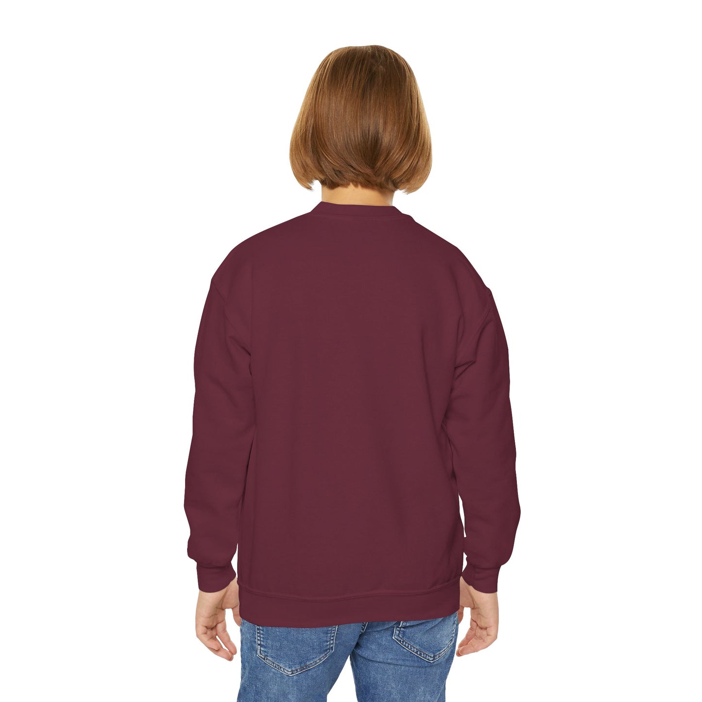 Girl Crewneck Sweatshirt — Cozy 50/50 Cotton-Poly Blend for School & Sports