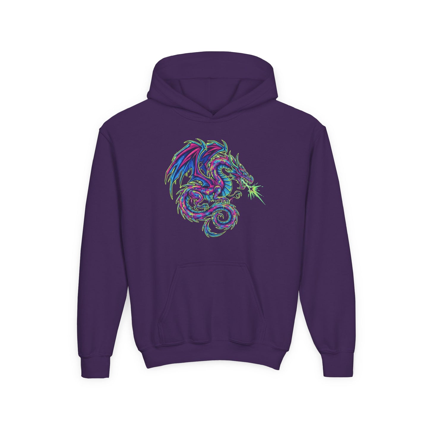 Youth Hooded Sweatshirt - Ultra-Soft Preshrunk Fleece with Kangaroo Pocket