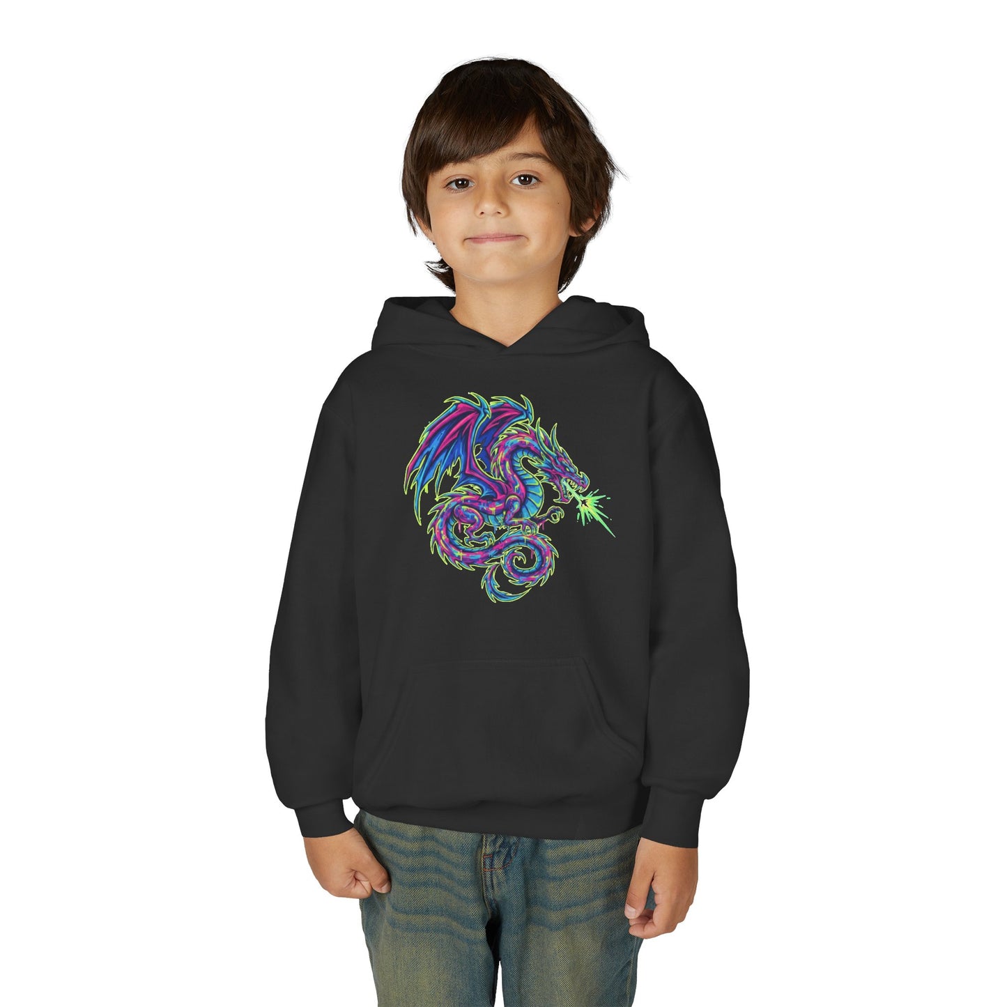 Youth Hooded Sweatshirt - Ultra-Soft Preshrunk Fleece with Kangaroo Pocket
