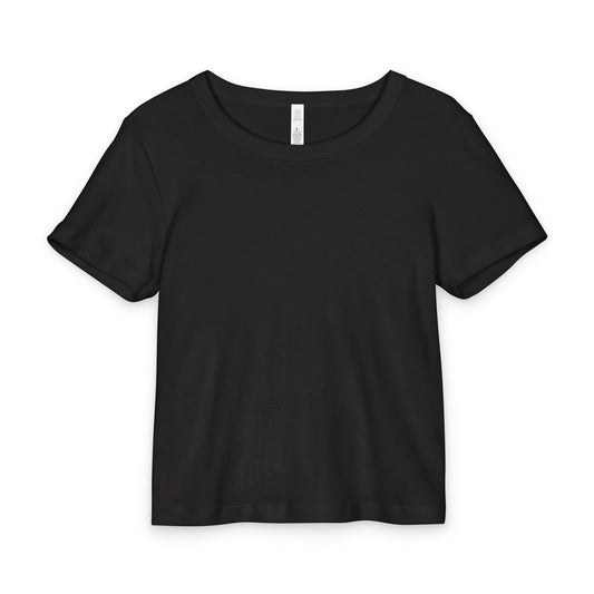 Organic Rib Baby Tee — Slim Fit Flattering Ribbed Baby Tee