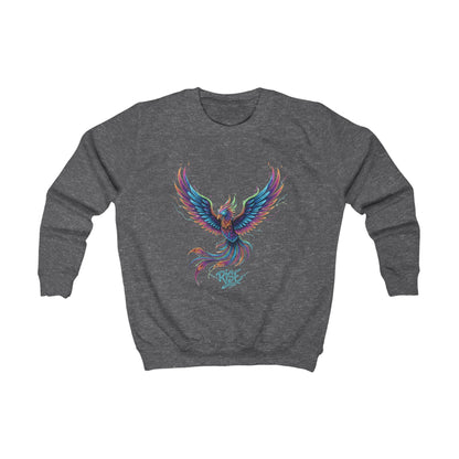 Custom Girls Sweatshirt — Personalized Youth Crewneck, Durable Cotton-Blend