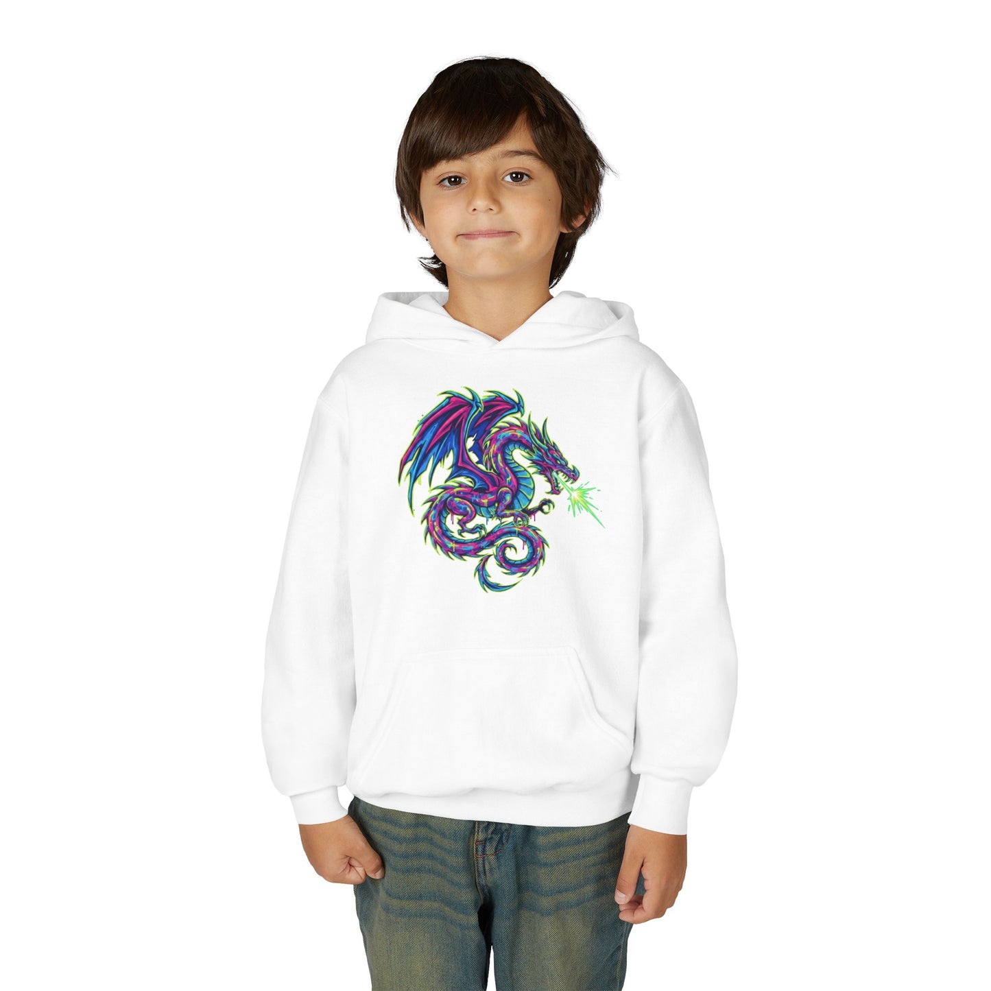 Youth Hooded Sweatshirt - Ultra-Soft Preshrunk Fleece with Kangaroo Pocket