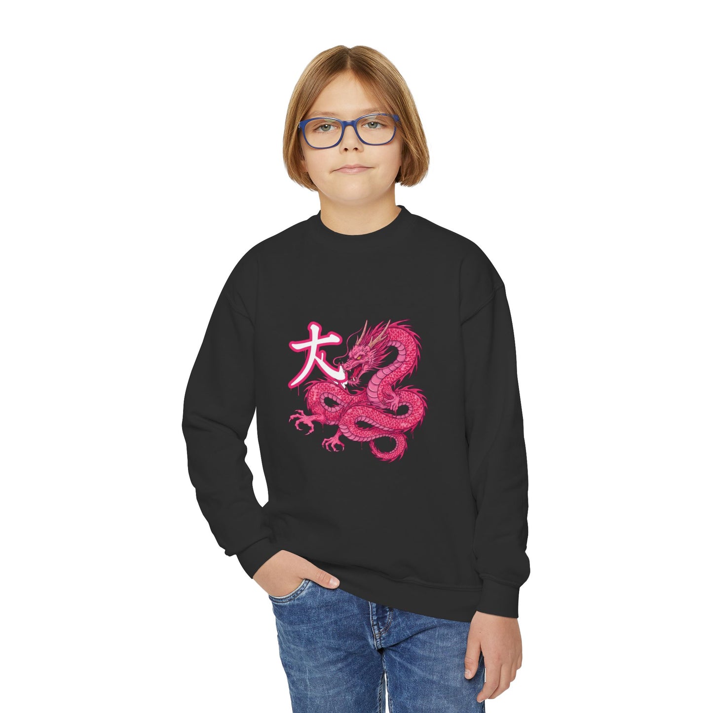 Girl Crewneck Sweatshirt — Cozy 50/50 Cotton-Poly Blend for School & Sports
