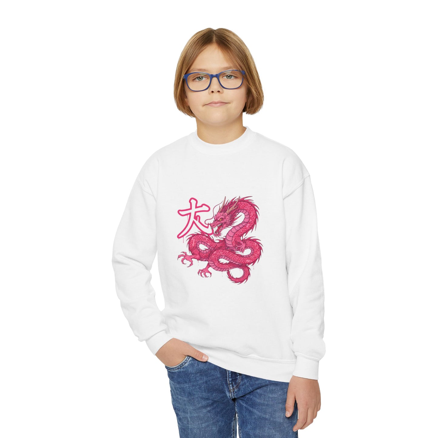 Girl Crewneck Sweatshirt — Cozy 50/50 Cotton-Poly Blend for School & Sports