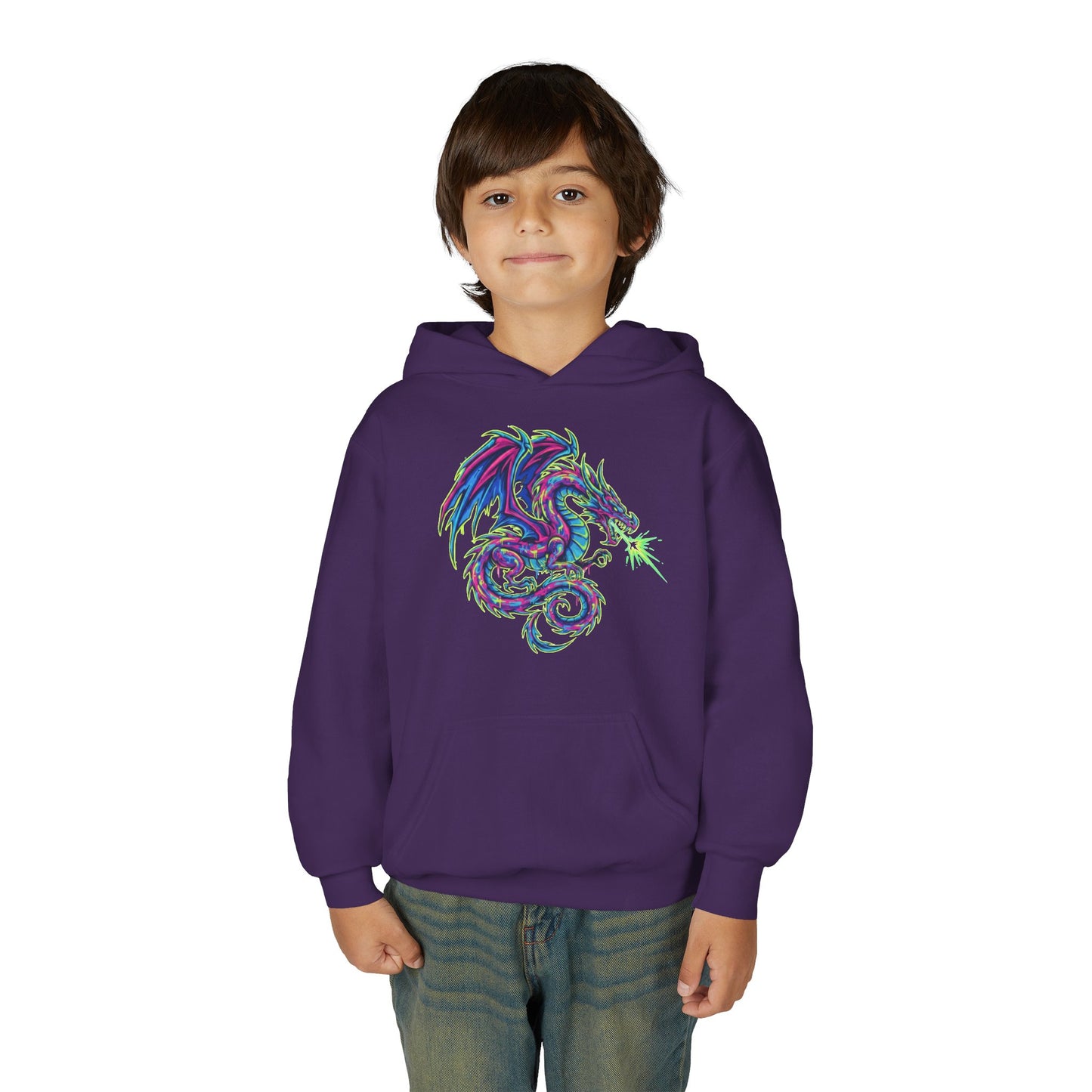 Youth Hooded Sweatshirt - Ultra-Soft Preshrunk Fleece with Kangaroo Pocket