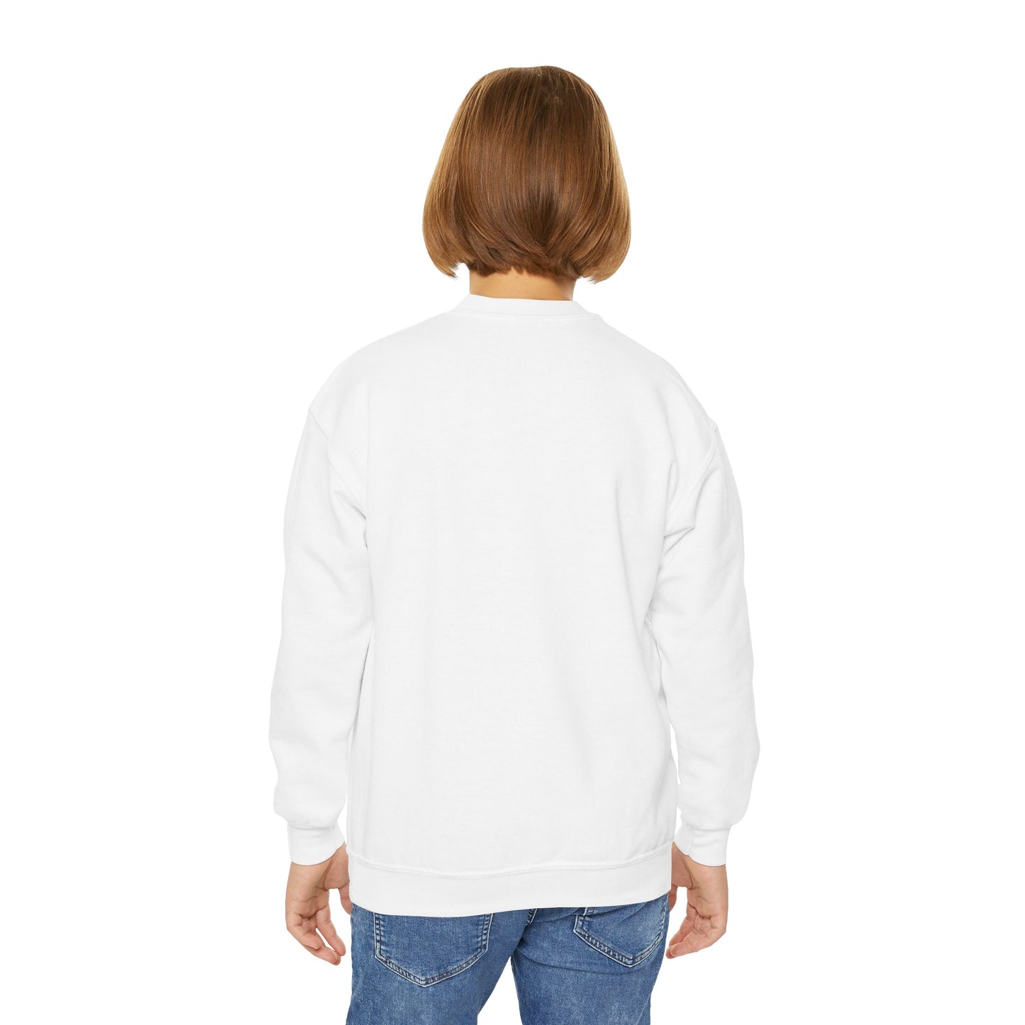 Girl Crewneck Sweatshirt — Cozy 50/50 Cotton-Poly Blend for School & Sports