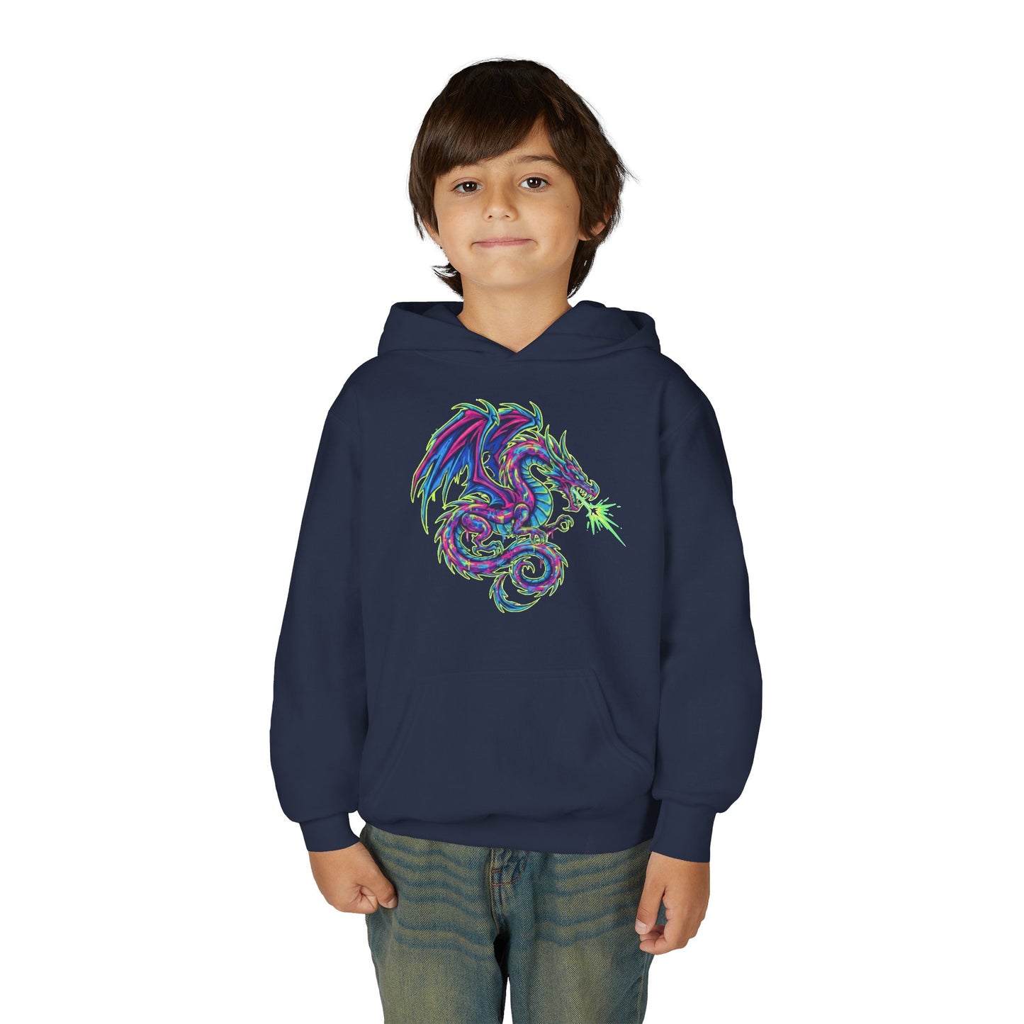 Youth Hooded Sweatshirt - Ultra-Soft Preshrunk Fleece with Kangaroo Pocket