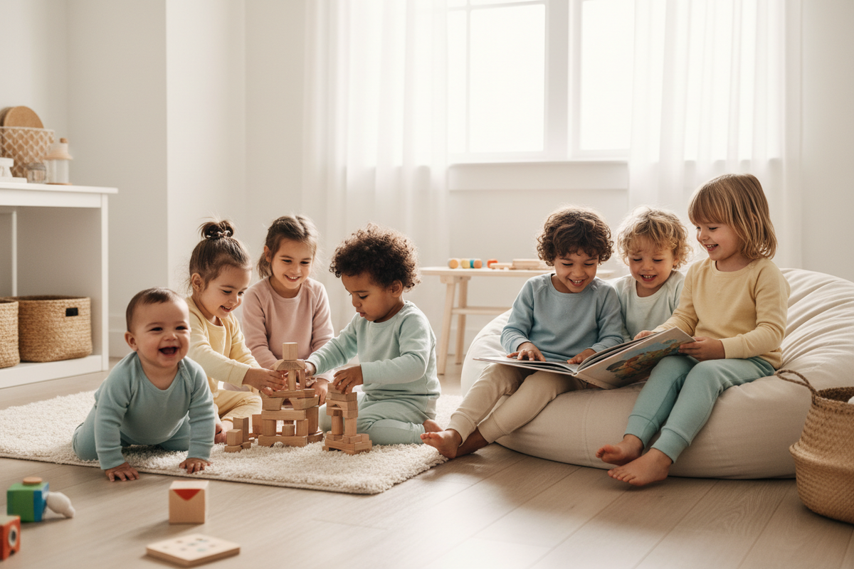 generate attractive premium image for our mission -portion for kids apparel store